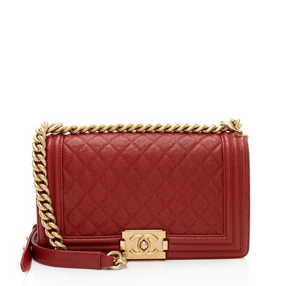 Chanel Caviar Leather Old Medium Boy Bag - Picture 1 of 11